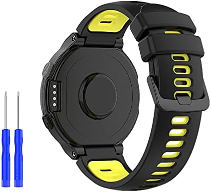 Huabao Watch Watch Compatibil cu Garmin Forerunner 220, bandă de înlocuire a curelei sportive siliconice reglabile pentru Garmin