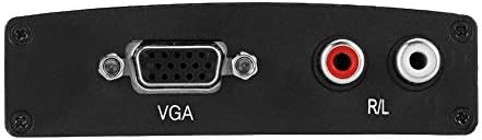 01 Convertor VGA, adaptor de ieșire audio 5.1 Gbps LED DC BLACK 5V pentru transmisie audio video