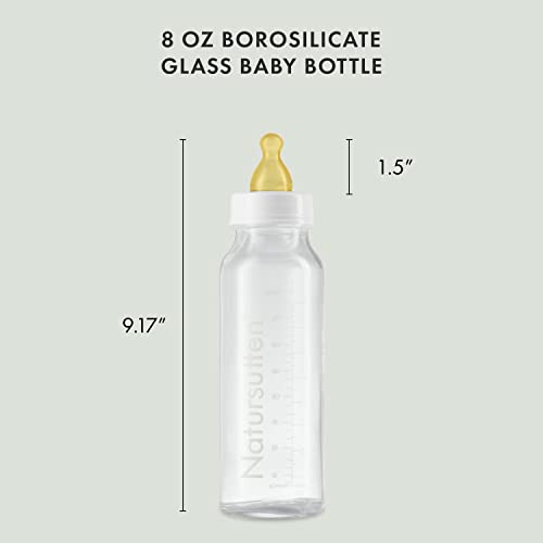 Natursutten Anti-Colic sticla pentru bebelusi 2-Pack-8 oz, 4 oz sticle pentru bebelusi care alapteaza-set de Sticle nou-nascuti: