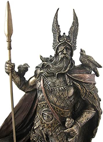 Unicorn Studio 9.75 inch God Norse - Odin Cold Cold Bronz Sculpture Figurină O singură dimensiune