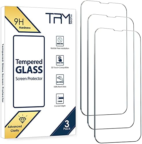 TRM TECH Screen Protector sticlă călită pentru Apple iPhone 13 Mini , carcasă prietenoasă, instalare ușoară, Anti-zgârieturi,