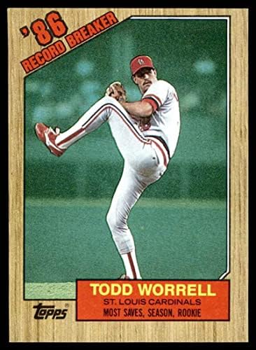 1987 Topps 7 Record Breaker Todd Worrell St. Louis Cardinals NM/MT Cardinale