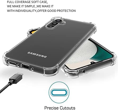 Osophter pentru Galaxy A34 5g caz, Samsung Galaxy A34 5g caz clar fete femei băieți armat colțuri TPU șoc-absorbție flexibil