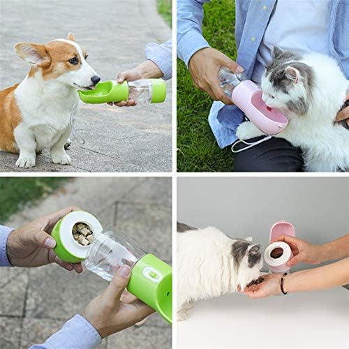 Bigwoman Pet cadou câine portabil Sticla de apa animal de casă potabilă alimentator castron pentru câini pisici alimentare