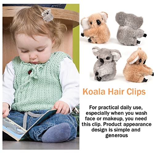 Koala umplute animale Clipuri, 8 buc mici umplute Koala Clip pentru Femei Hair Claw, Koala creion Hugger pentru fete copii