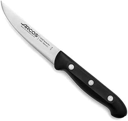 ARCOS Vegatable cuțit 4 Inch din oțel inoxidabil. Cuțit de bucătărie profesional pentru decojirea fructelor și legumelor. Mâner