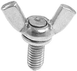 X-Dree 6mm x 12mm Piese hardware șuruburi cu șuruburi cu aripi din oțel inoxidabil (piezas de hardware de 6 mm x 12 mm tornillos