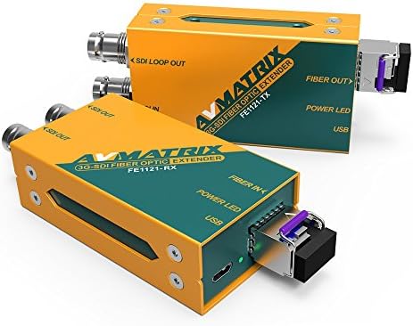 AVMATRIX FE1121 3G-SDI FIBER OPTIC EXTENDER LOCAL SDI OUT OUT ȘI DUPĂ DUPĂ SDI și acceptă semnale SDI 3G/HD/SD