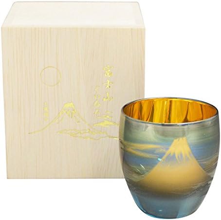 Otsuka Glass OE-2 Mt. Fuji Sake Cup, Unryu, albastru