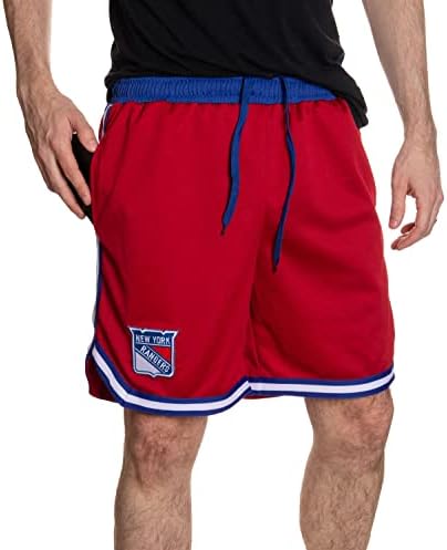 Oficial licențiat NHL Bărbați 2 Tone aer Mesh pantaloni scurți căptușite cu buzunare