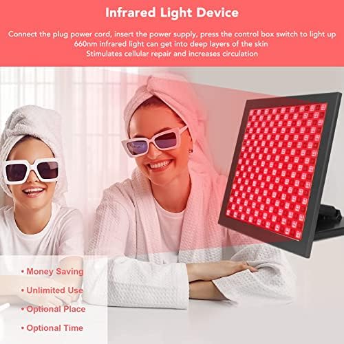 Lumină infraroșu NAROOTE, 5 Glow Gears Stable Performance Plug și joacă lampă roșie pentru recuperarea pielii