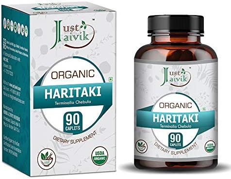 Doar Jaivik organic haritaki comprimate ca suplimente alimentare - 750mg | Detoxifiere și întinerire pentru vata
