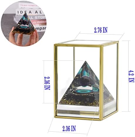 Vtroth Orgone Orgone Piramida pentru energie pozitiva, ametist cristal minge manual Piramida, cristale de protecție Generator