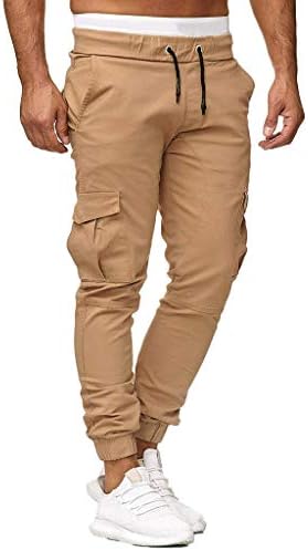 Pantaloni de transpirație solidă pentru bărbați Yowein pentru bărbați Pantaloni de transpirație solidă Pantaloni de jogger