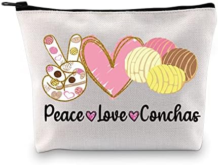 Xyanfa Peace Love Conchas Geantă cosmetică Conchas Lover Cadou Cadouri Baker Bag pentru a călători pentru pâine Bălări Cadouri de machiaj Geantă de machiaj