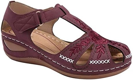 Aunimeifly pentru femei pantofi de pânză în stil chinezesc papuci brodate tendon tălci