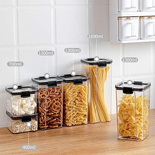 Anncus Cutie De Depozitare Sigilată Stivuibilă Transparentă Bucătărie Containere Pentru Cereale Alimentare Piuliță Pătrată