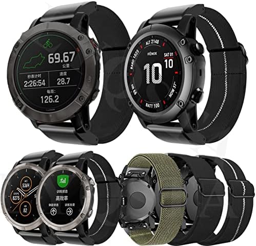 HKTS Quickfit Watchband Strap pentru Garmin Fenix ​​6 6x Pro 5x 5 Plus 3HR 935 945 S60 Buclă de nylon 22 26mm Banda de ceasuri