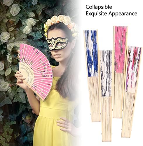 Fan chinezesc, fani pliabili, bambus pliabil pliabil pentru femei pentru tineri pentru petreceri de ceai pentru exterior pentru
