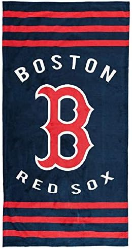 Compania de Nord-Vest MLB Boston Red Sox prosop de plajă cu dungi, 30 x 60 inci