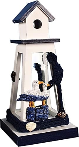 ChezMax Resin Far Ornamente pentru casă Figurine Decor Decorat Turn Nautic Light Stil Mediterană Watchtower Ocean Ocean Sea