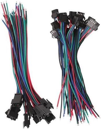 MagicW 20 pereche 4 pini 4p JST SM Conector tată la mamă JST SM conector cablu pentru bandă de lumină LED RGB 5050/3528