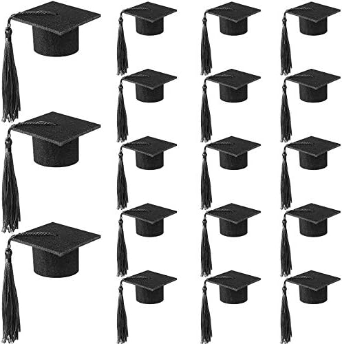 Geiserailie 18 piese Mini capace de absolvire capac de absolvire Toppers pentru sticle Bachelor Absolvire pălărie în formă