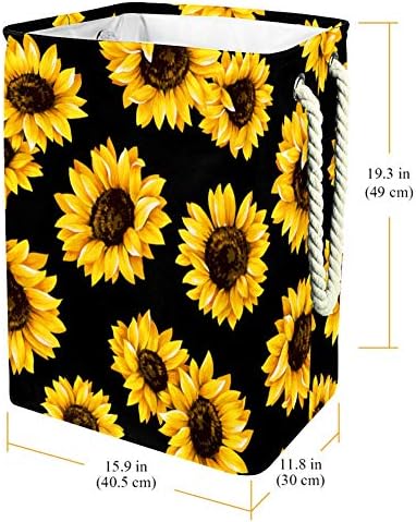 Inhomer model de floarea-soarelui 300d Oxford PVC haine impermeabile împiedică coș mare de rufe pentru pături jucării de îmbrăcăminte