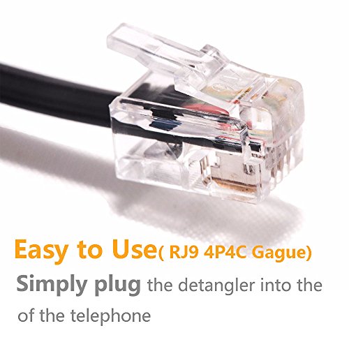 Uvital Telefon Cablu Detangler, Anti-Încurcătură Telefon Telefon Cablu 360 Grade Rotative Fix Pivotant Cablu Untangler Negru