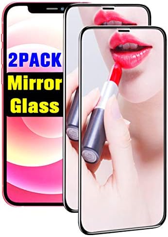 Westillux 2 pachete de sticlă oglindă euro compatibil cu iphone 12 mini Protector de ecran 3D 9H Duritate Sticlă Temperată
