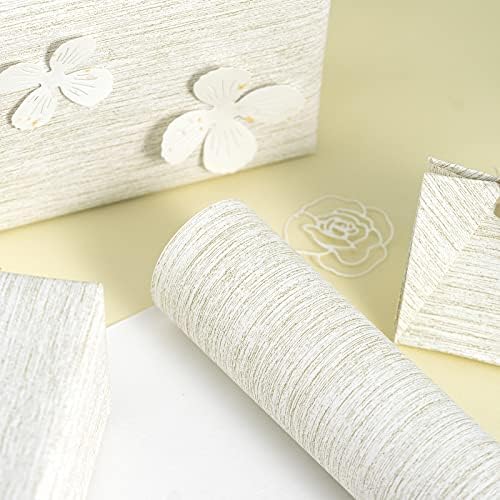 WRAPAHOLIC Wrapping Paper Roll-Mini Roll - 17 Inch X 33 picioare-hârtie albă și gri din lemn pentru ziua de naștere, vacanță,