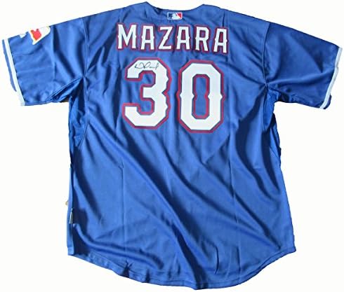 Nomar Mazara a semnat Jersey Rangers din Texas W/dovadă, poza semnului Nomar pentru noi, Texas Rangers, Prospect de top