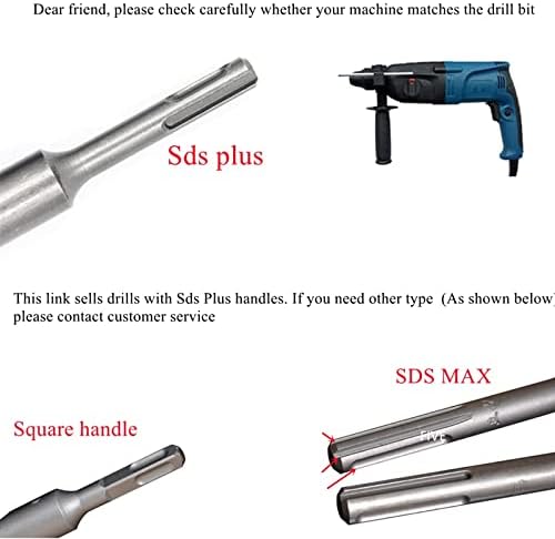 MOUNTAIN MEN Twist Drill Tools 1buc 500mm oțel crom percuție Drill Bit Hole Saw ciment perete Drill SDS Plus & amp; Coadă pătrată