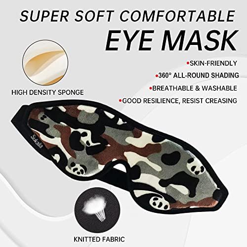 Masca pentru ochi de lux 3D conturată pentru femei, pentru bărbați, un copil moale pufos de ochi pentru dormit cu nasul de