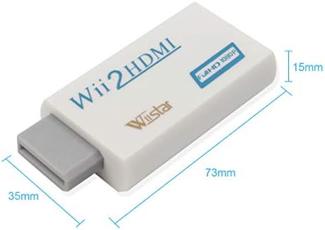 Wiistar Wii to HDMI Converter Ieșire Adaptor audio Adaptor HDMI Converter - acceptă toate modurile de afișare Wii la HDTV și