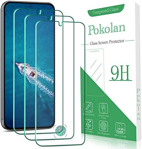 [3-Pack] Protector de ecran Pokola pentru Samsung Galaxy S23 Plus 5g / S23 + 5g sticlă călită, Suport cititor de amprente,