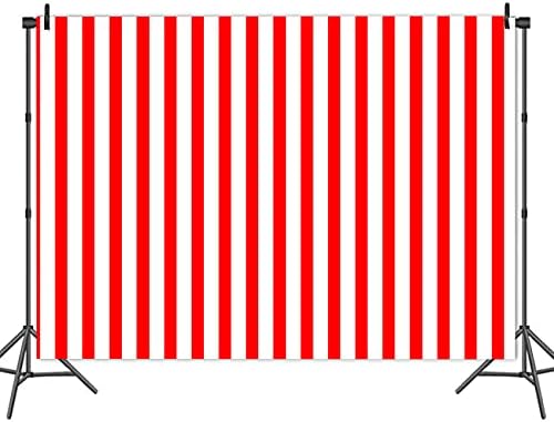 Fundal roșu și alb pentru copii decoratiuni petrecere de aniversare vinil 5x3ft roșu alb dungă pentru mare Top circ tematice