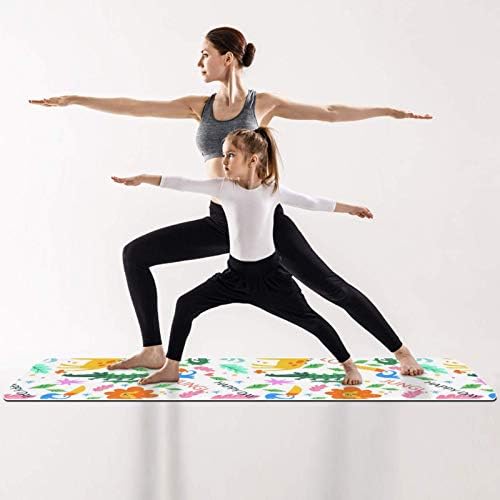 Exercițiu gros de non -alunecare și fitness 1/4 covoraș yoga cu animale colorate imprimeu pentru pilate de yoga și exerciții