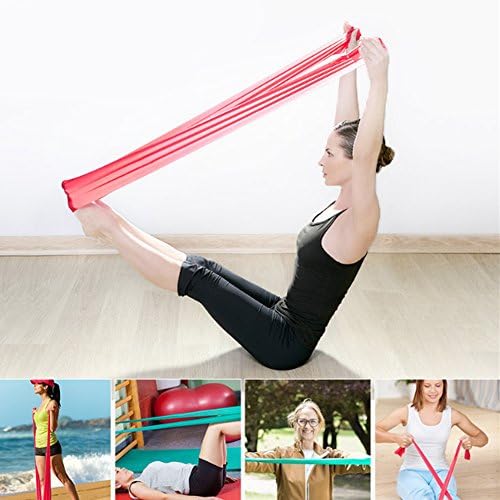 Bandă de rezistență pentru femeie, 2m colorat elastic de fitness exercițiu de antrenament curea de antrenament dreapta Antrenament