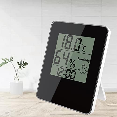 Ceas de birou TJLSS cu temperatură umiditate cameră interioară Termometru digital Hygrometru Contor de umiditate electronică