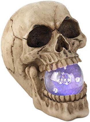 Wakatobi Color Schimbarea LED -ului LED Lumina Crystal Ball Halloween uman de 4 Statuie de craniu