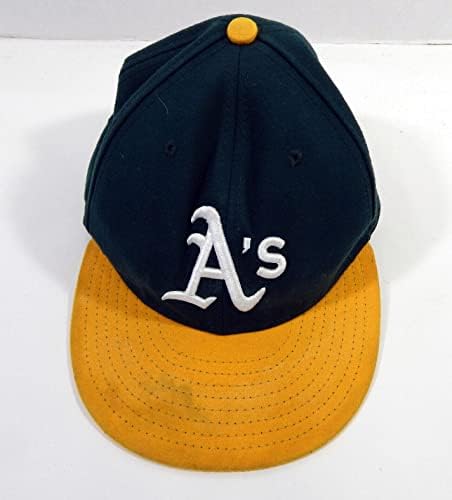 2008-11 Oakland Athletics Joey Devine 33 Joc folosit Green Hat 7.5 DP22831 - Joc folosit MLB Hats