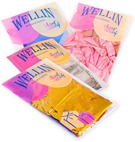 Wellin 16 a crescut de aur numărul 0-9 folie Mylar baloane 10 buc Mega Pack, aluminiu agățat folie de Film