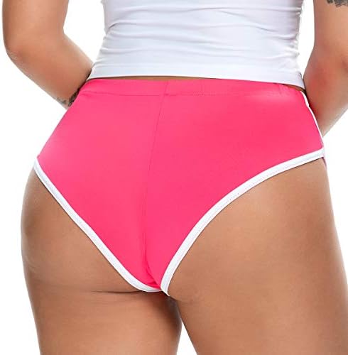 Winying Womens Mid-Rise White Edge Booty Yoga Shorts Sports Sports Gym Antrenament Running Slimming Fitness Active Hear
