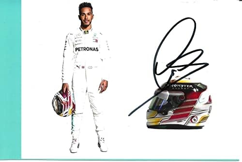Lewis Hamilton Formula 1 F1 Petronas Mercedes Monster Semnat 4x6 Foto W/COA - Fotografii sportive extreme autografice