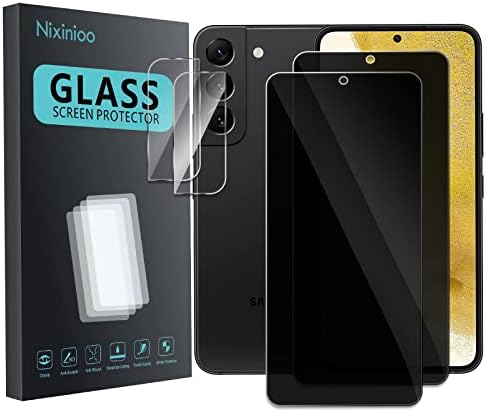 Nixinioo 2 Pack & nbsp; Protector de ecran de confidențialitate pentru Samsung Galaxy S22 Plus 5G cu 2 Pack aparat de fotografiat