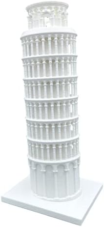Turnul aplecat Mageroey din Pisa, decorarea piesei centrale a figurinei, plastic imprimat 3D, alb, fabricat în SUA