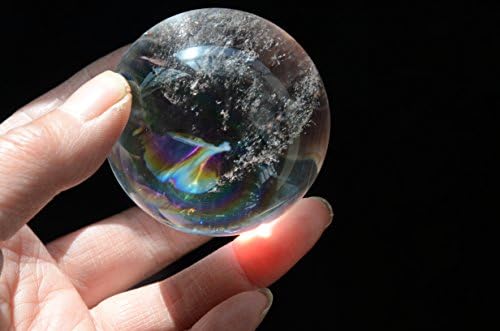 Real Tibet Himalaya mare altitudine clar cristal cuarț mingea sfera Orb 2.08 Inch cu curcubee Spiritual Reiki vindecare