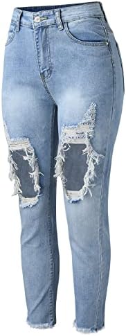 Pantaloni de fund miashui pentru femei smulse blugi cu picioare largi în dificultate pentru femei retro, încadrate, jambiere