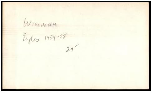 Ken huxhold a semnat cartea de Index 3x5 autografat ' 54-58 Eagles Wisconsin 91183-NFL semnături tăiate